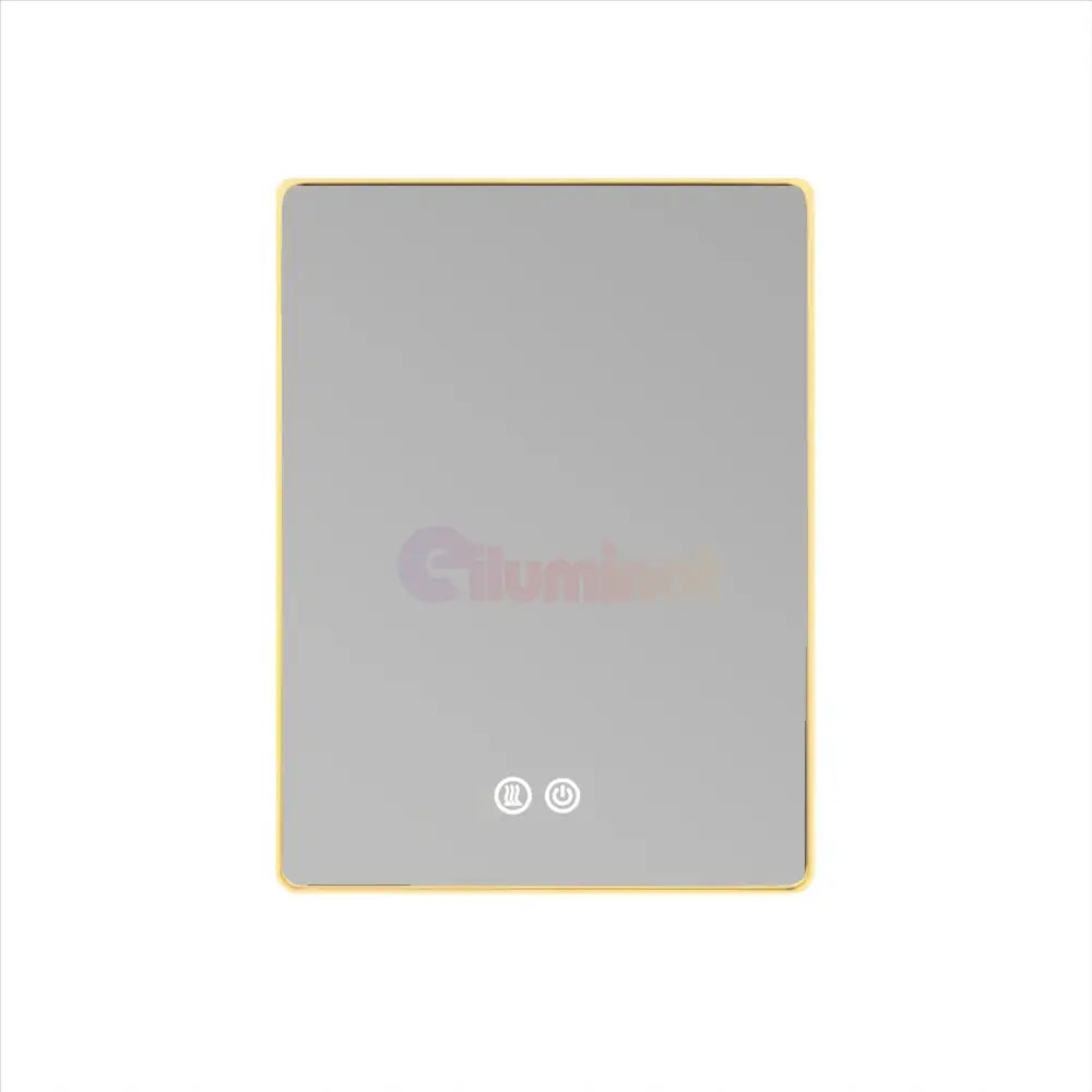 Oglinda Led 60X80Cm Rama Aurie 3 Lumini Dezaburire Si Touch Od041/Gd Mirror