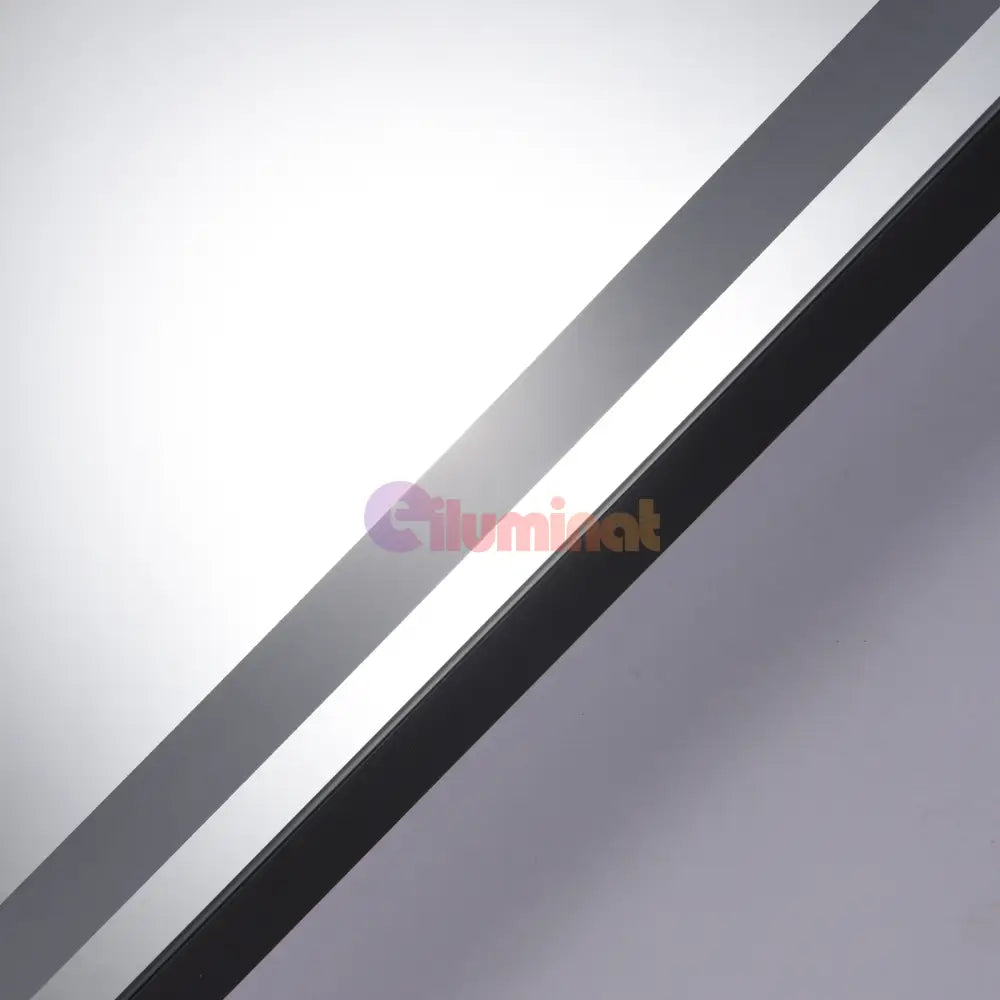 Oglinda Led 60X80Cm Rama Neagra 3 Lumini Dezaburire Si Touch Od039/Bk Mirror