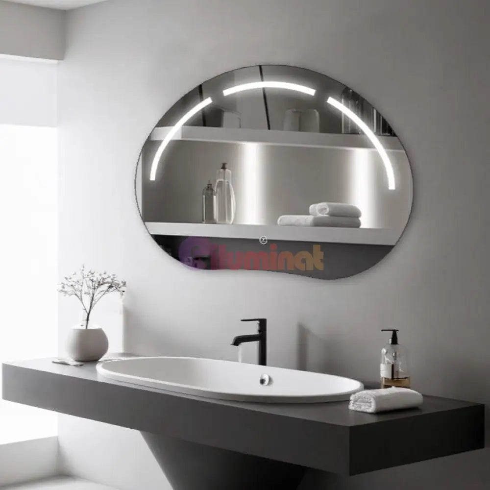 Oglinda Led 80X60Cm 3 Lumini Si Touch Cumulus J185 Mirror
