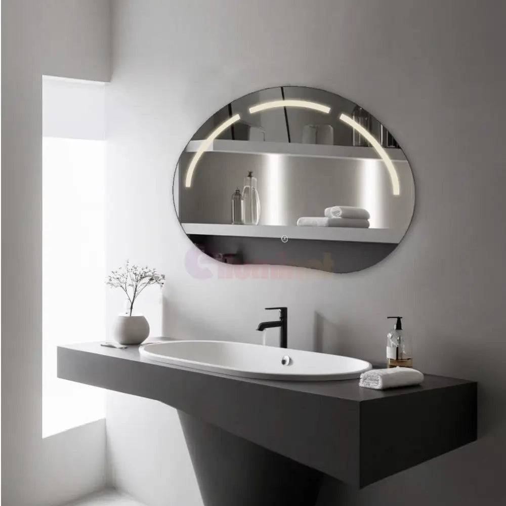 Oglinda Led 80X60Cm 3 Lumini Si Touch Cumulus J185 Mirror