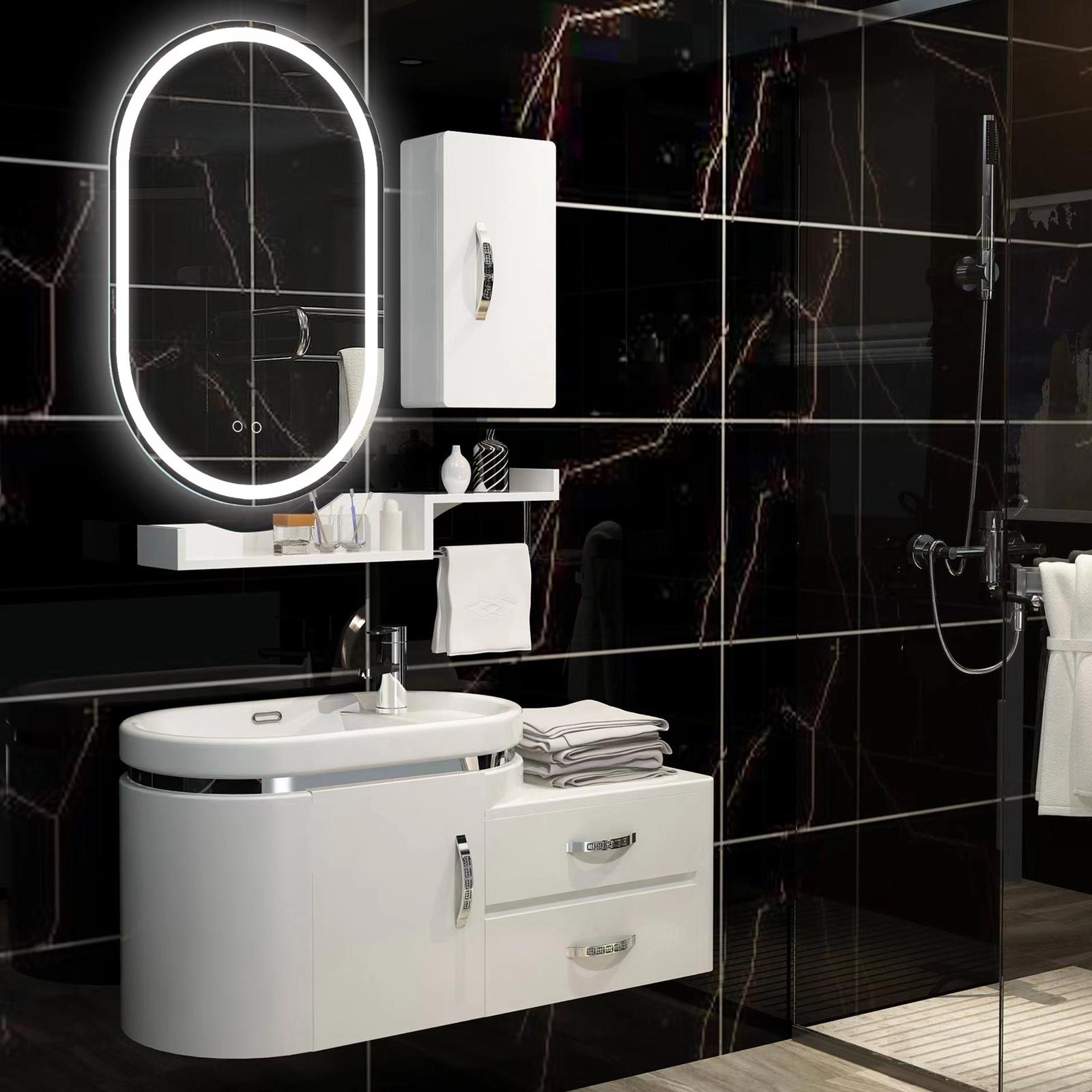 Oglinda Led Ovala 50X80Cm Functie Dezaburire Si Touch J20 Mirror