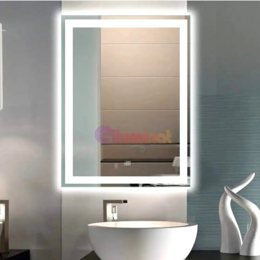 Oglinda Led Dreptunghiulara 60X80Cm Buton Touch Simple Mirror