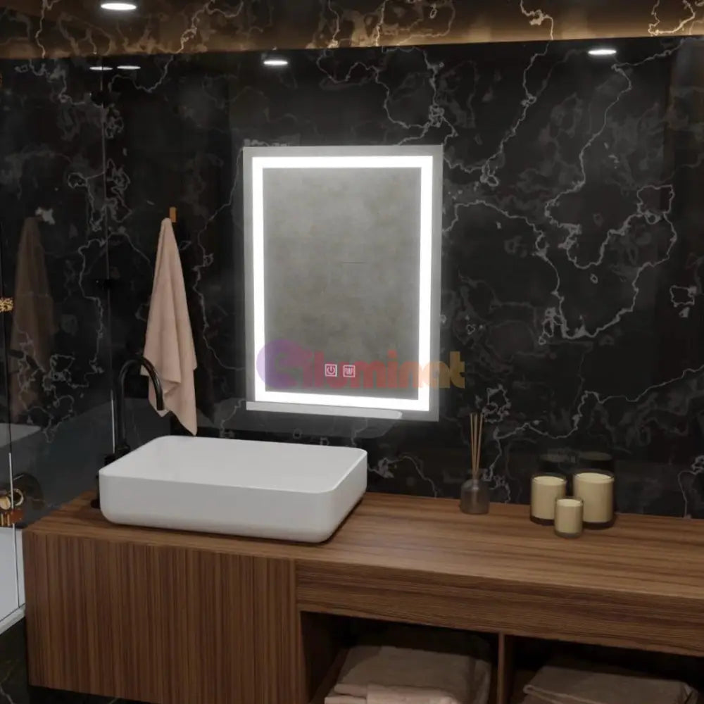 Oglinda LED Dreptunghiulara 60X80cm cu Functie Dezaburire si Touch 60X80CM / FRAMELESS LED MIRROR