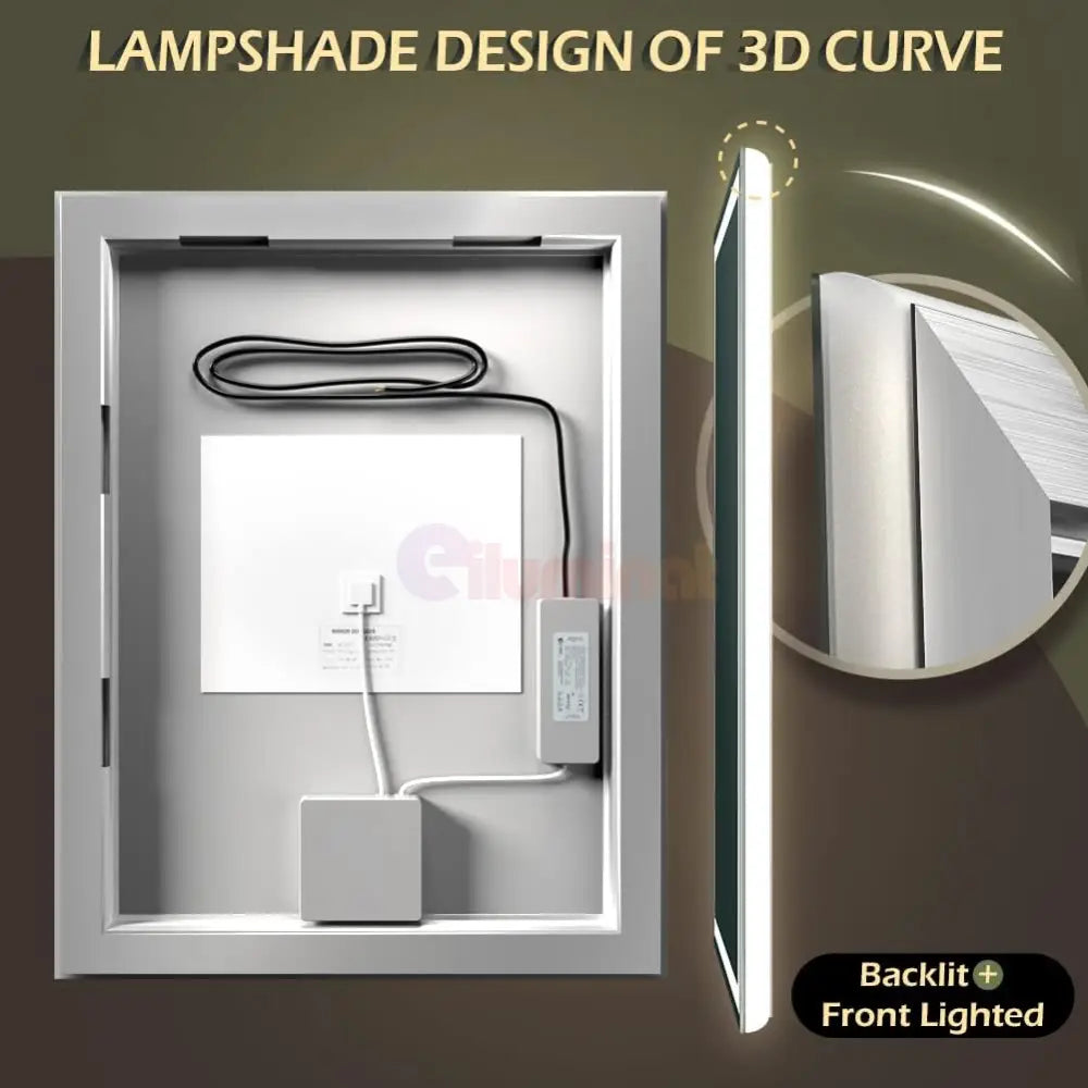 Oglinda Led Dreptunghiulara 60X80Cm Functie Dezaburire Si Touch J08 Mirror