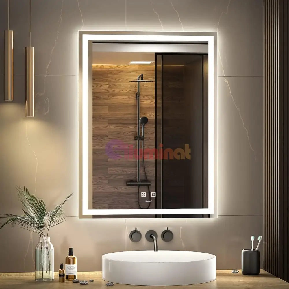 Oglinda Led Dreptunghiulara 60X80Cm Functie Dezaburire Si Touch J08 Mirror