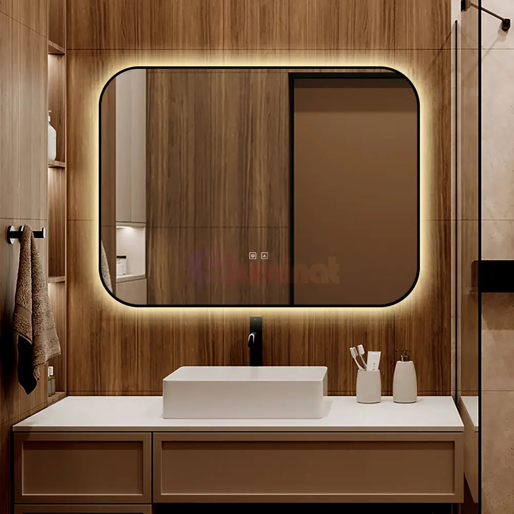 Oglinda LED Dreptunghiulara 80x60cm Functie Dezaburire si Touch LED MIRROR