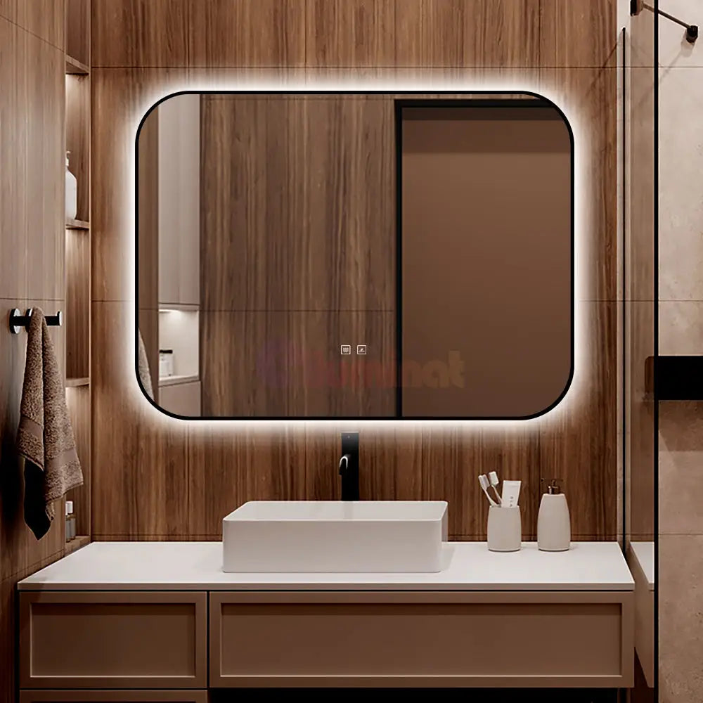Oglinda LED Dreptunghiulara 80x60cm Functie Dezaburire si Touch LED MIRROR