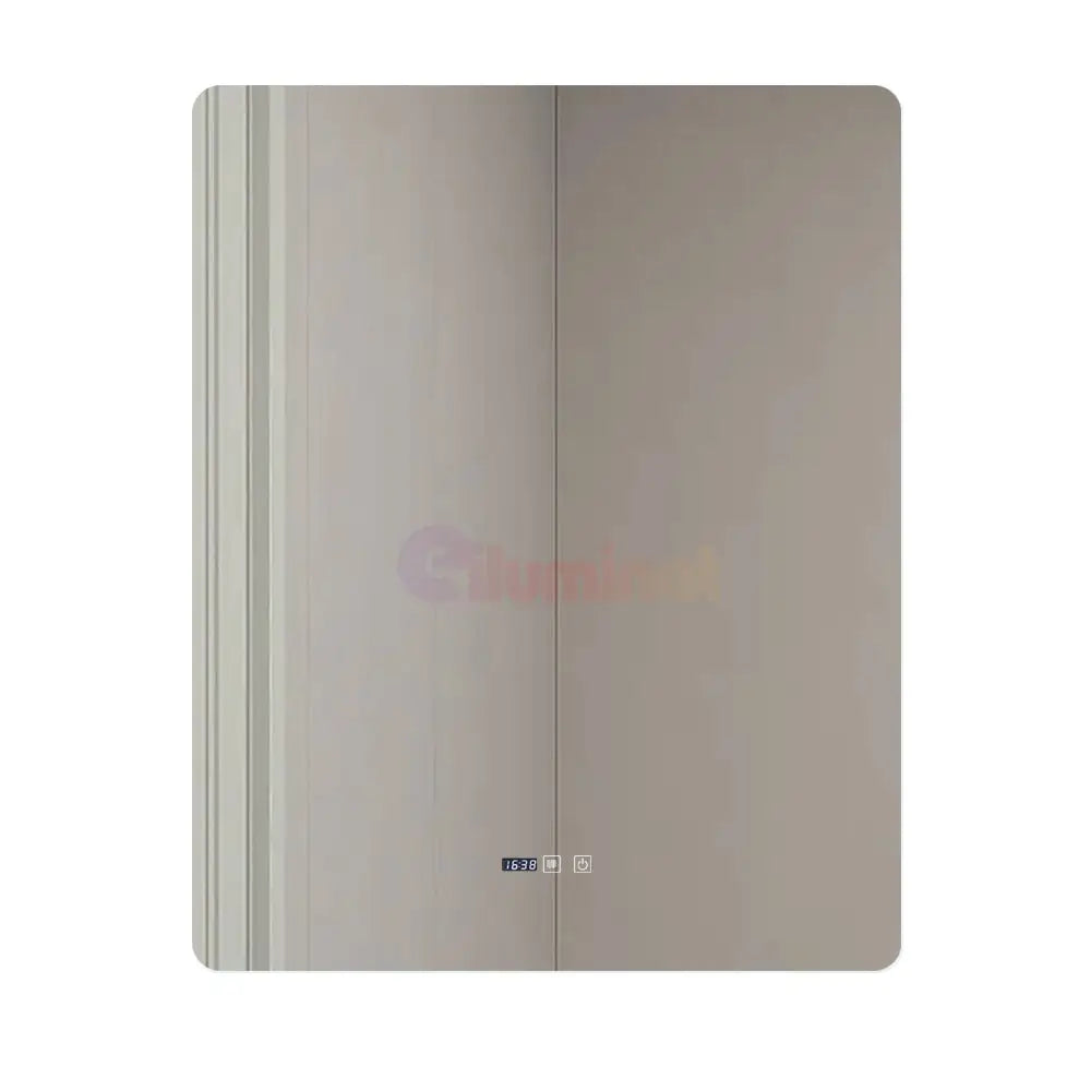 Oglinda LED Dreptunghiulara cu Ceas 100x80cm Functie Dezaburire si Touch LED MIRROR