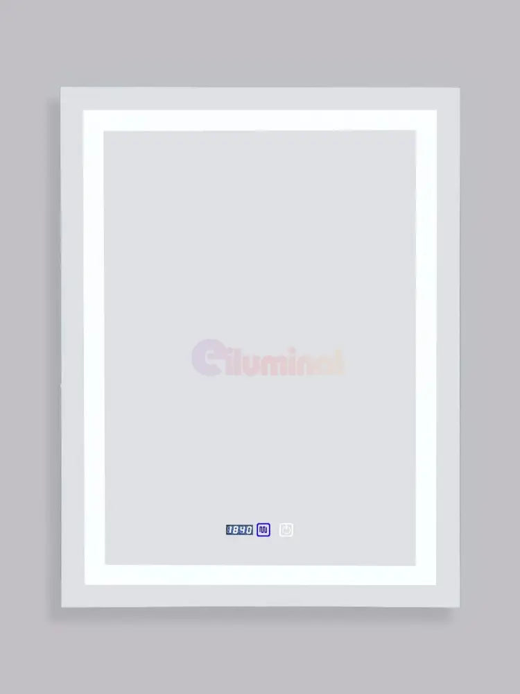 Oglinda Led Dreptunghiulara Cu Ceas 60X80Cm Doua Lumini J09-1 Mirror