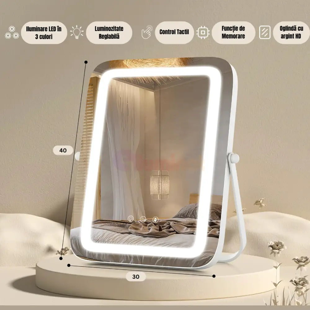 Oglinda LED Makeup OD07 30x40CM ALBA / 40CM LED MIRROR