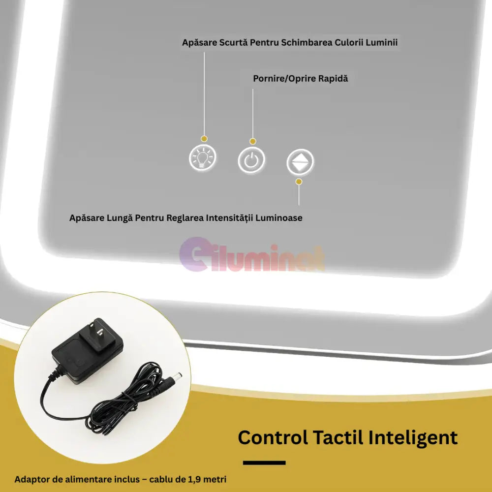 Oglinda LED Makeup OD07 30x40CM ALBA / 40CM LED MIRROR