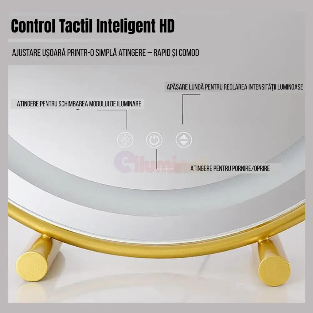 Oglinda LED Machiaj OD08 30x30CM ALBA / 30CM LED MIRROR