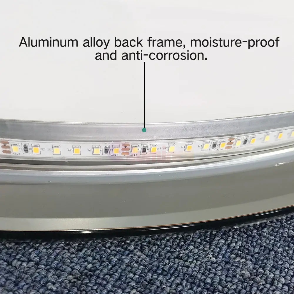 Oglinda LED Ovala Cu Doua Lumini 50x80cm Functie Dezaburire si Touch J120 FRAMELESS / 50X80CM LED MIRROR