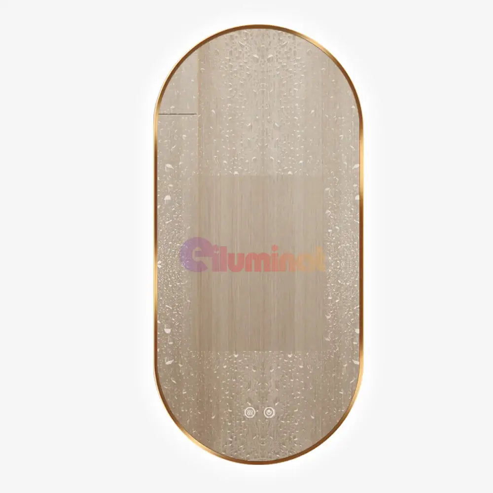 Oglinda LED Ovala 50x100cm Rama Aurie Dezaburire si 3 Lumini J179 AURIE / 50X100CM LED MIRROR