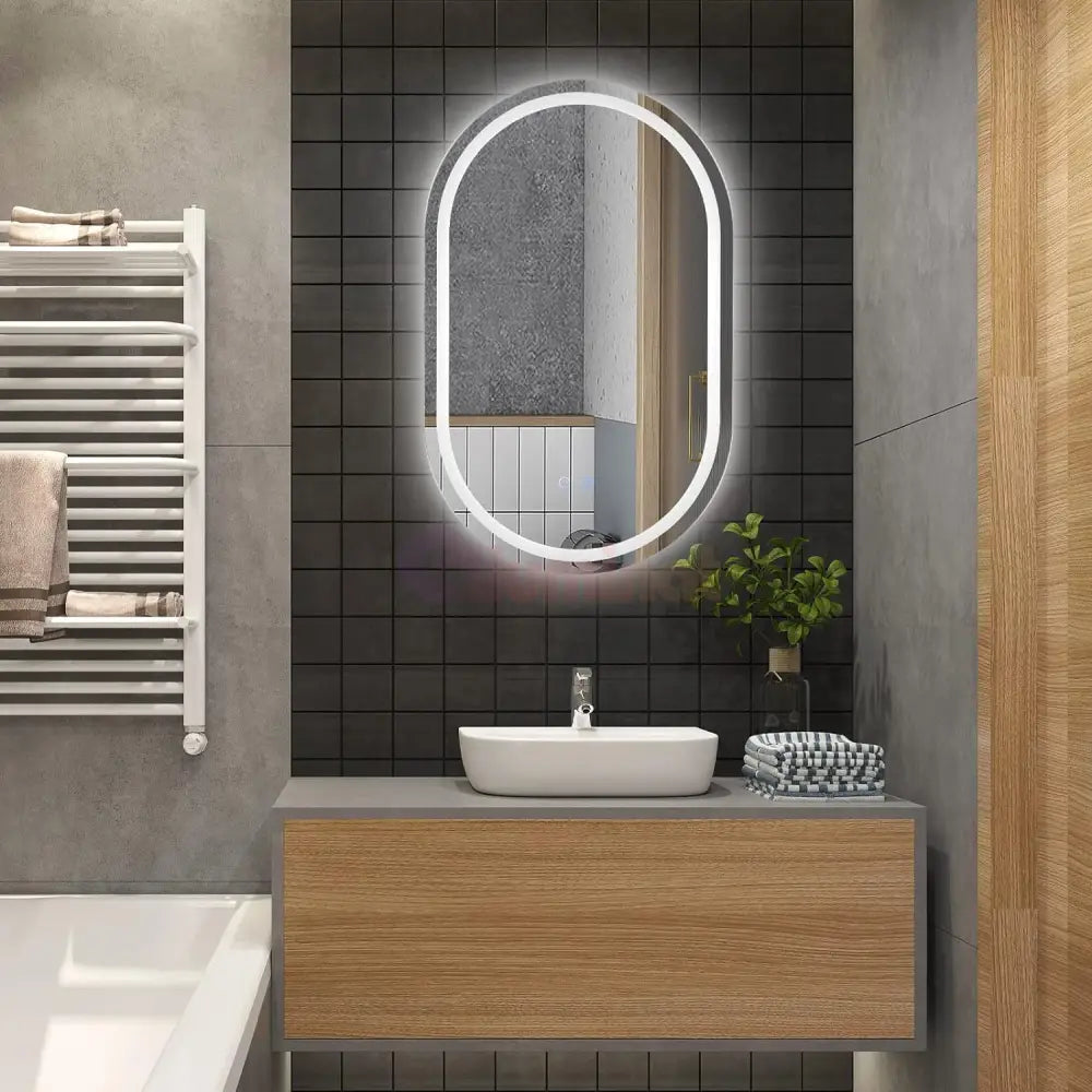 Oglinda Led Ovala 60X78Cm Functie Dezaburire Si Touch M06S Mirror