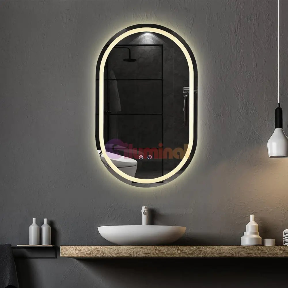 Oglinda Led Ovala 60X78Cm Functie Dezaburire Si Touch M06S Mirror