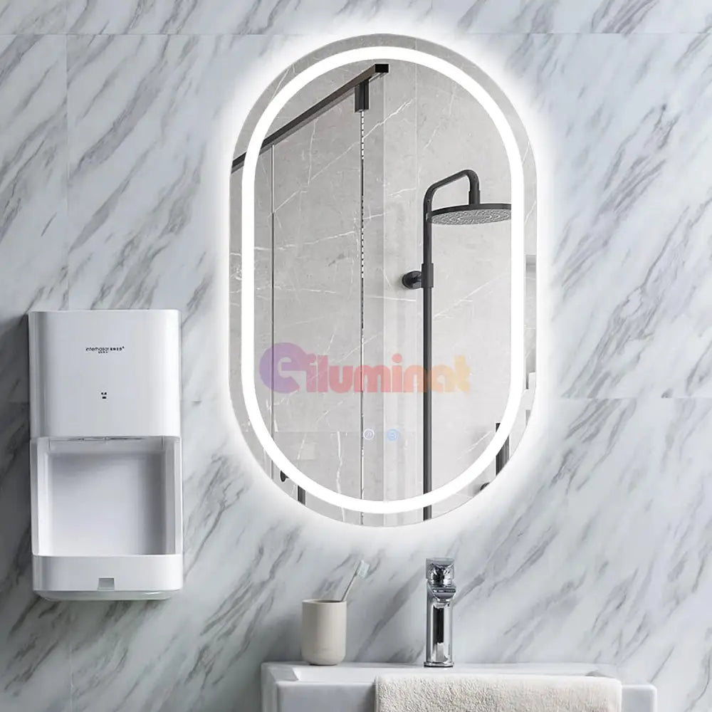 Oglinda Led Ovala 60X78Cm Functie Dezaburire Si Touch M06S Mirror