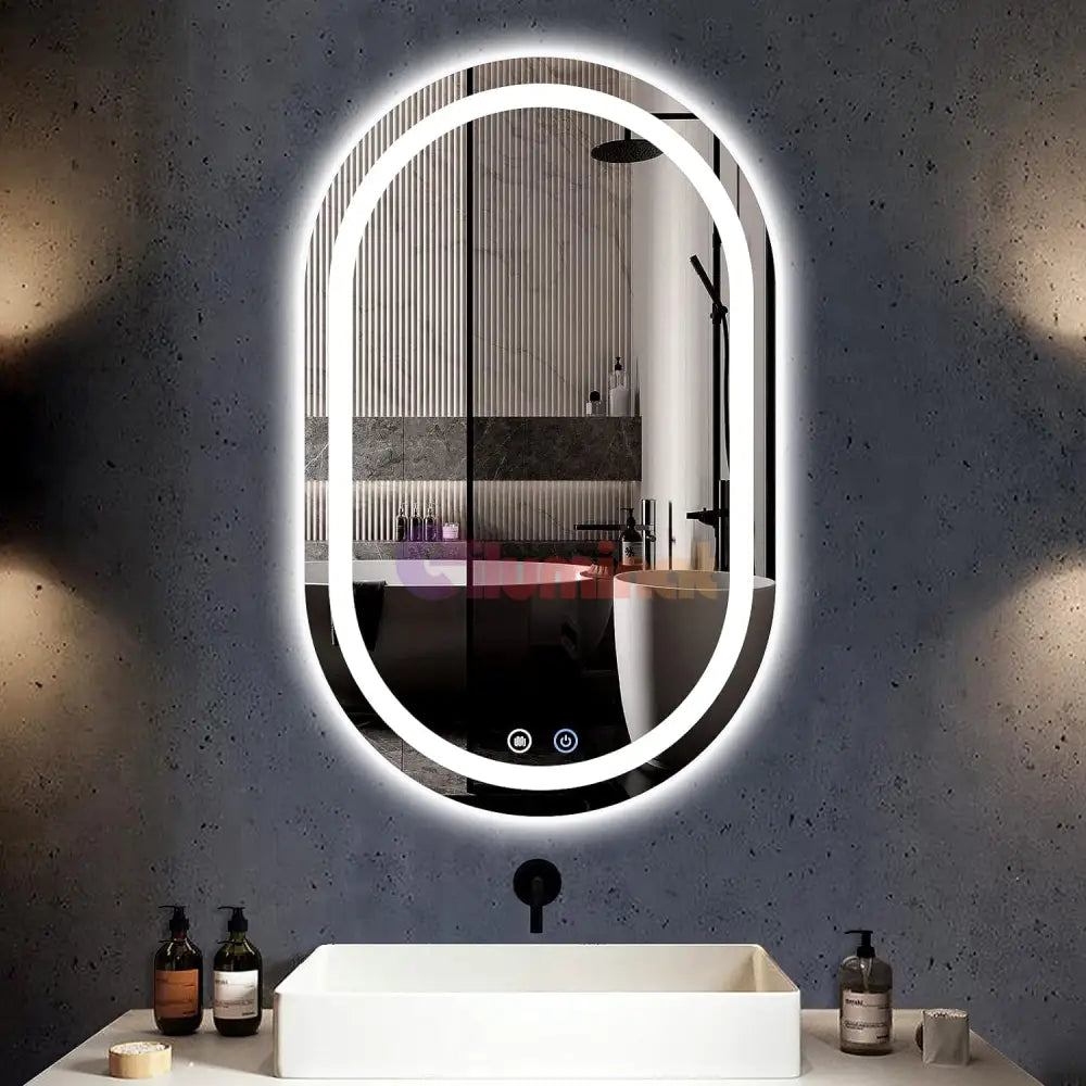 Oglinda Led Ovala 60X78Cm Functie Dezaburire Si Touch M06S Mirror