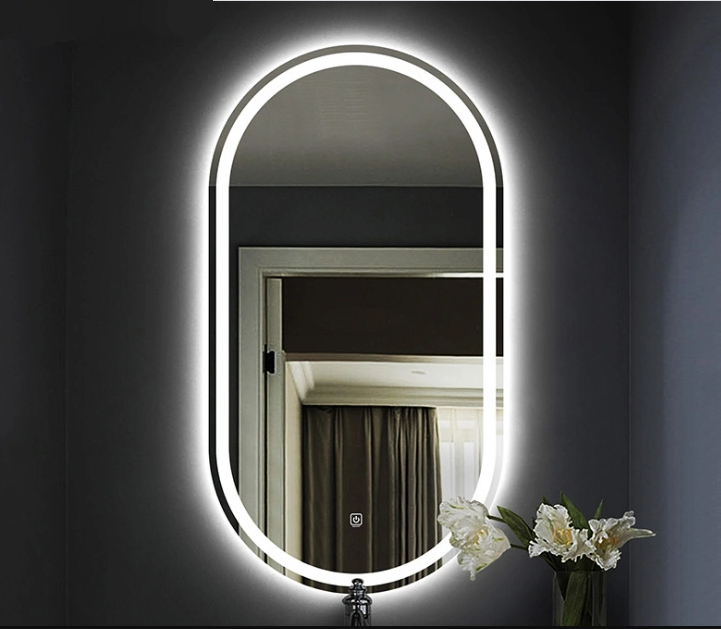 Oglinda Led Ovala 50X80Cm Functie Dezaburire Si Touch J20 Mirror