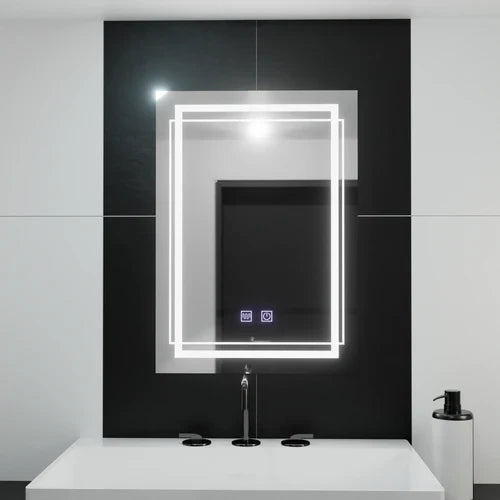 Oglinda LED Rectangulara 50x70cm Touch Sistem Dezaburire E37S 50x70CM / FRAMELESS LED MIRROR
