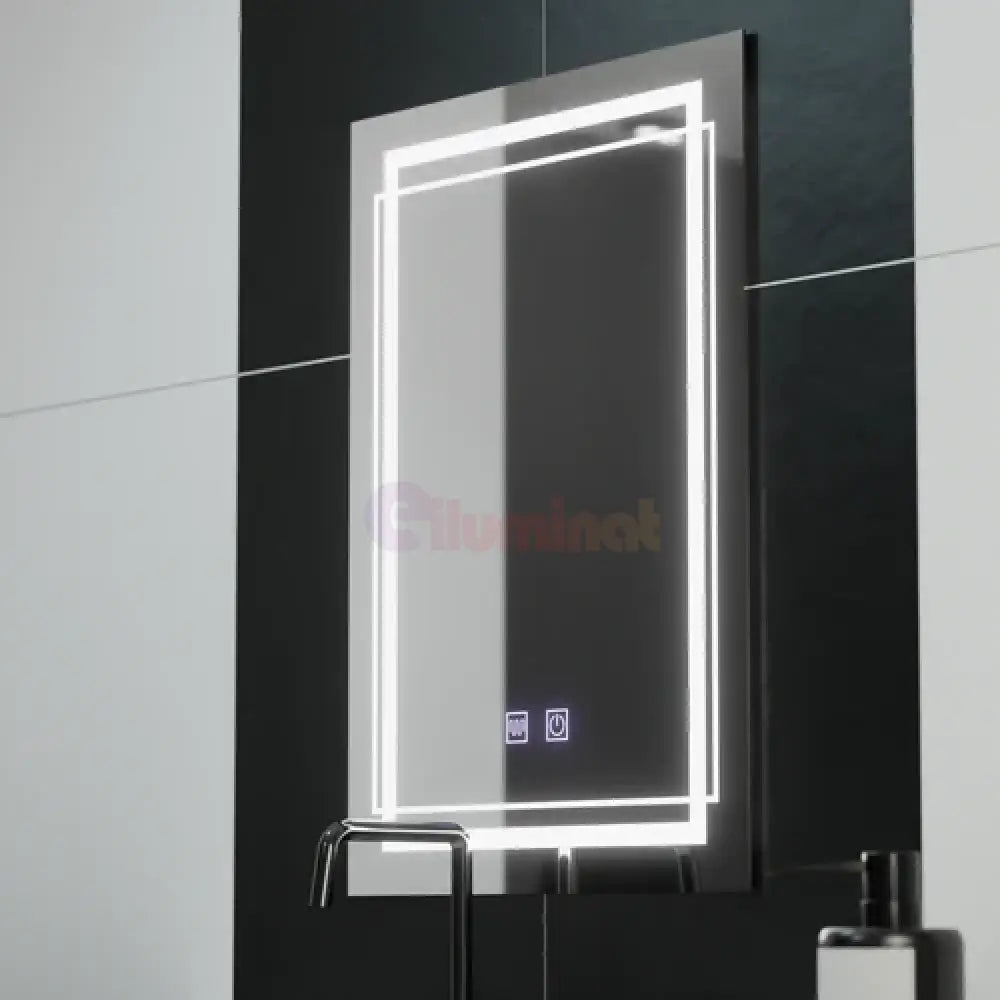 Oglinda LED Rectangulara 50x70cm Touch Sistem Dezaburire E37S 50x70CM / FRAMELESS LED MIRROR