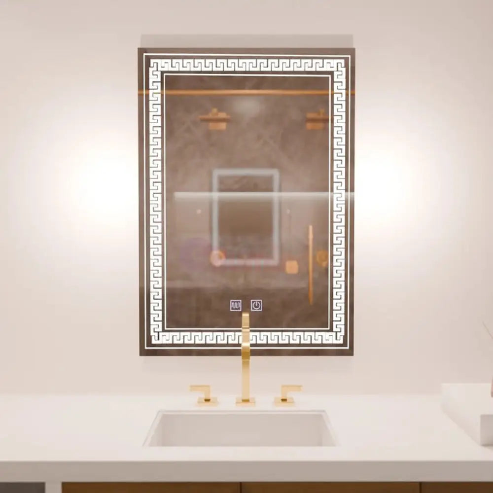 Oglinda LED Rectangulara 60x80cm Touch Sistem Dezaburire E27S 60x80CM / FRAMELESS LED MIRROR