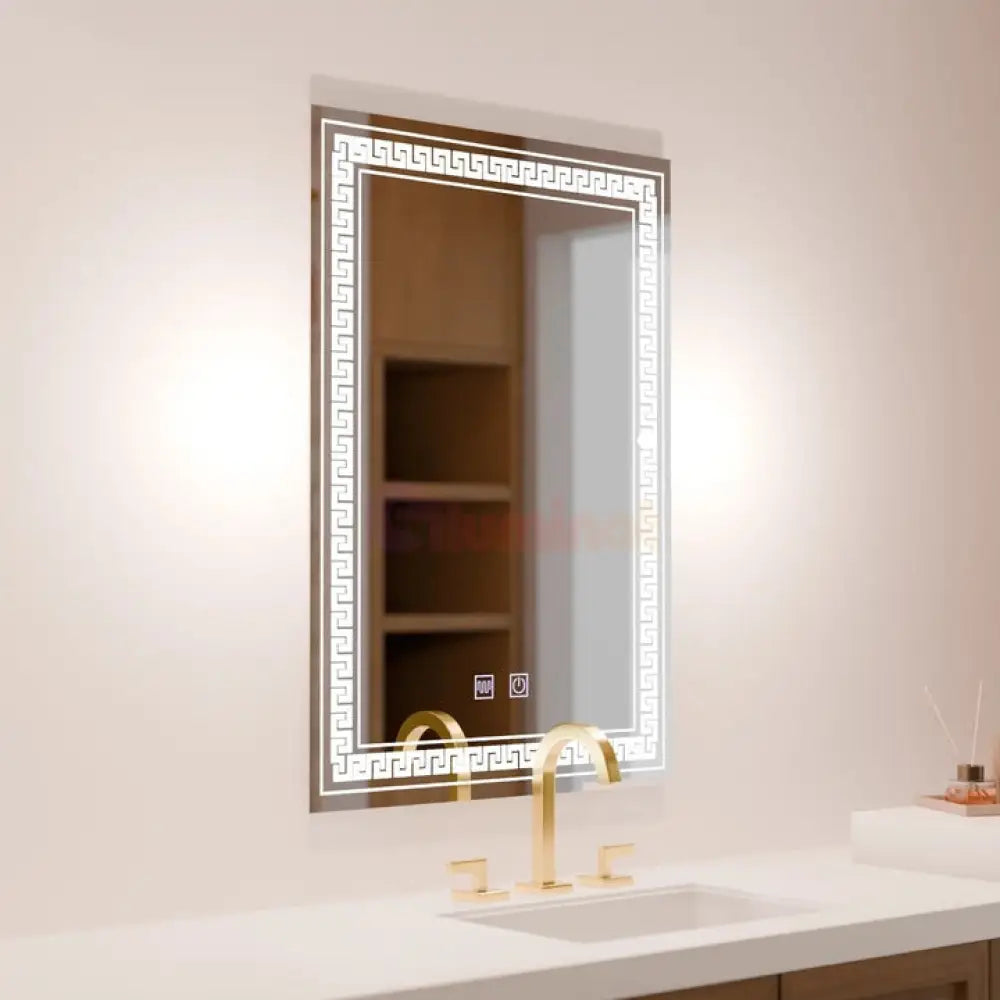 Oglinda LED Rectangulara 60x80cm Touch Sistem Dezaburire E27S 60x80CM / FRAMELESS LED MIRROR