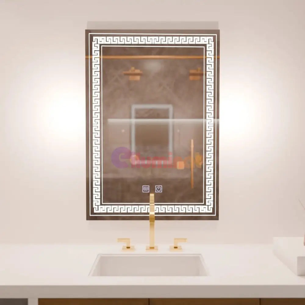 Oglinda LED Rectangulara 60x80cm Touch Sistem Dezaburire E27S 60x80CM / FRAMELESS LED MIRROR
