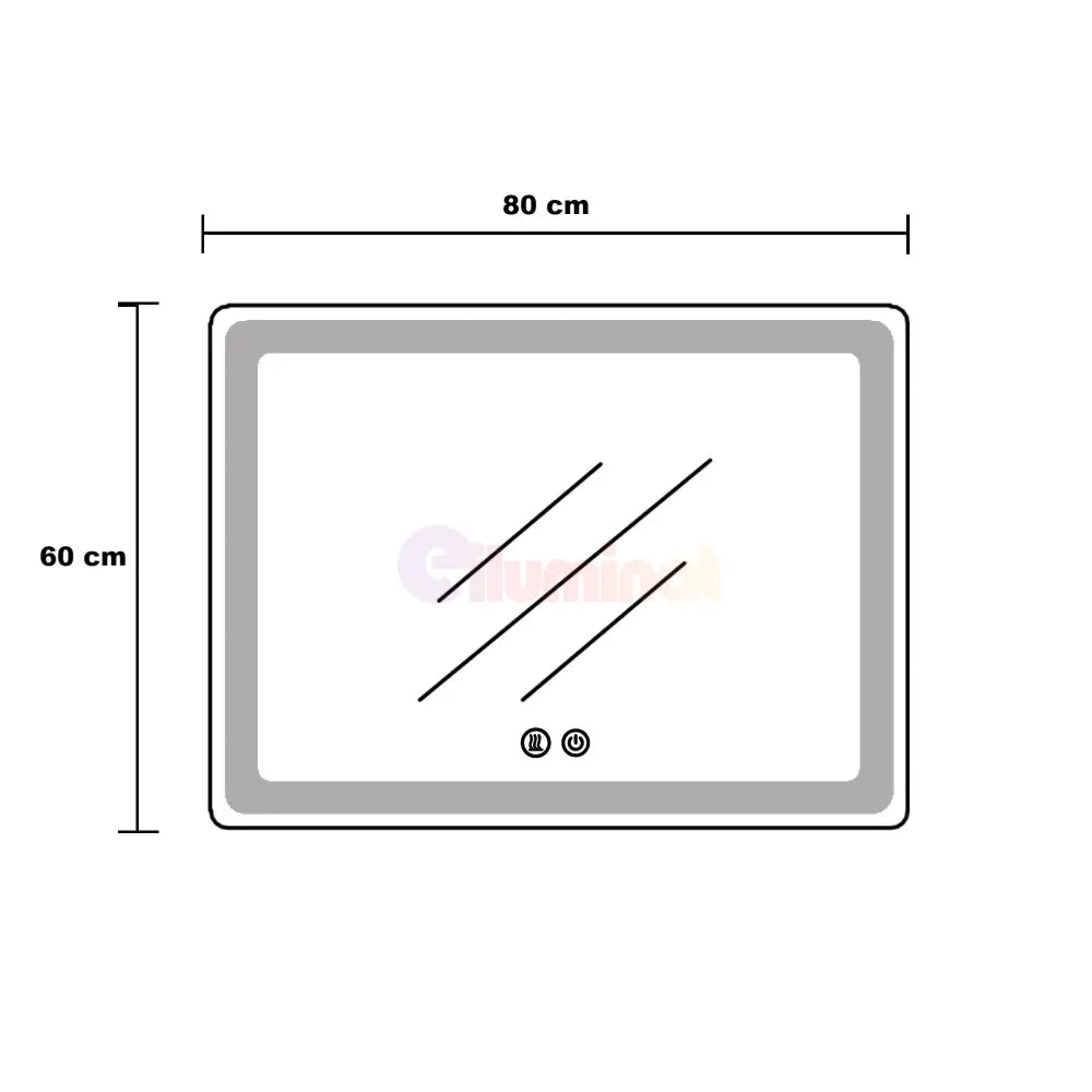 Oglinda Led Rgb 80X60Cm 3 Lumini Dezaburire Si Touch Od014-Rgb Mirror