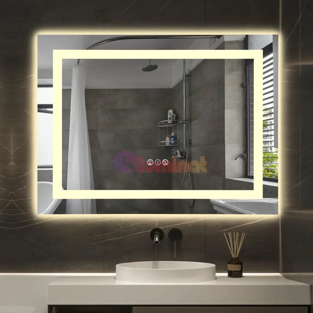 Oglinda Led Rgb 80X60Cm 3 Lumini Dezaburire Si Touch Od014-Rgb Mirror