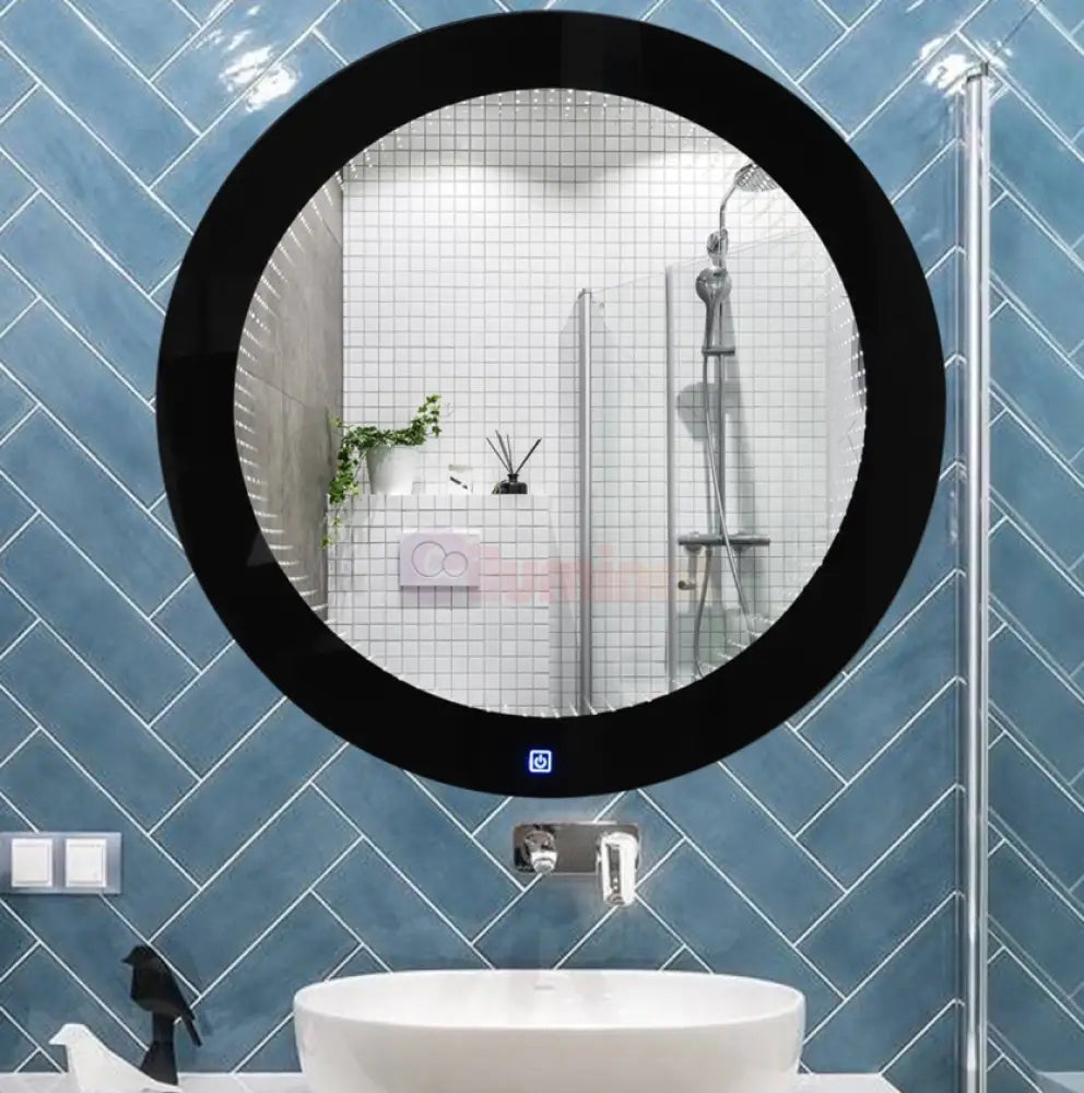 Oglinda Led Rotunda 3D Effect 70Cm 3 Lumini Si Touch Od019X Mirror