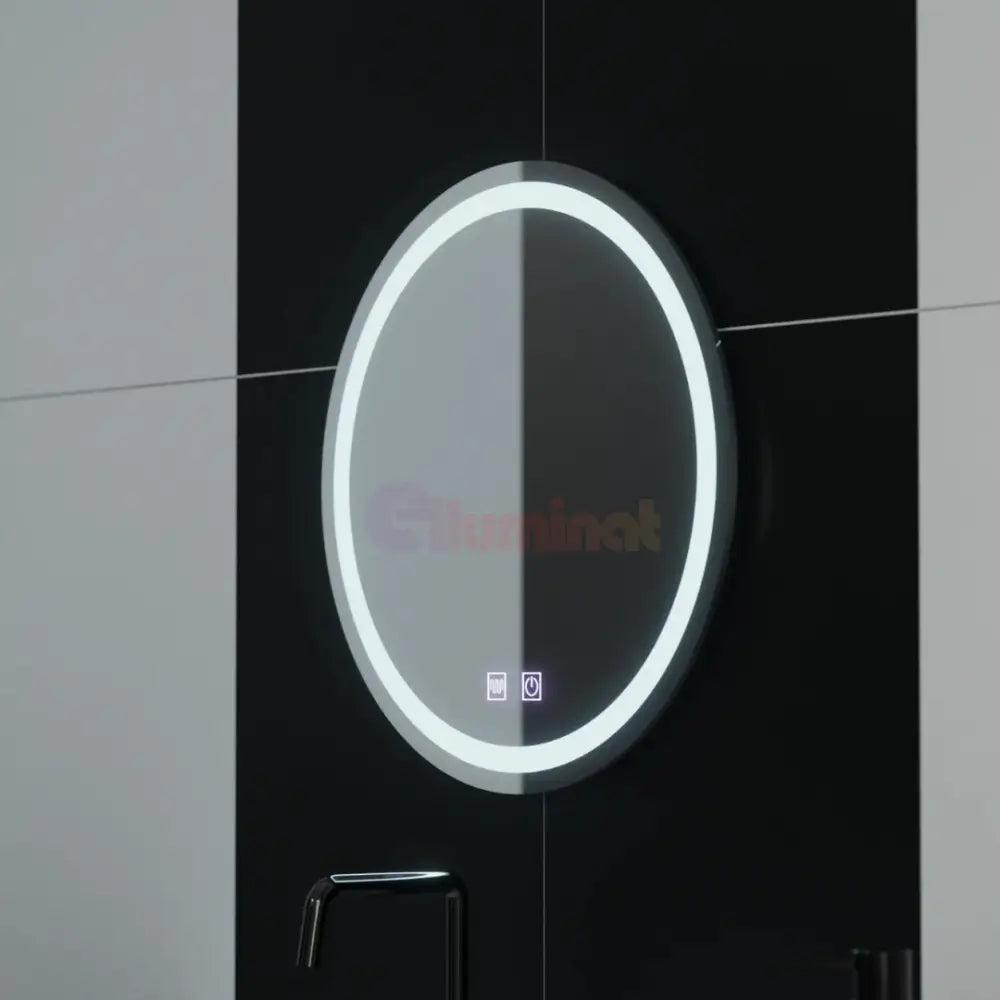 Oglinda LED Rotunda 50CM cu Dezaburire si Lumina Rece E01S/50 FRAMELESS / 50CM LED MIRROR