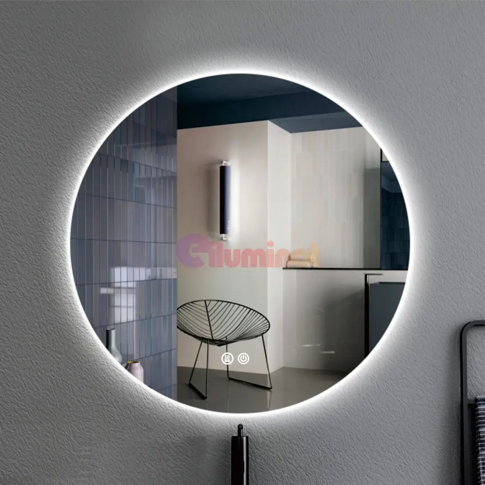 Oglinda Led Rotunda 60Cm 3 Lumini Dezaburire Si Touch Od006 Mirror