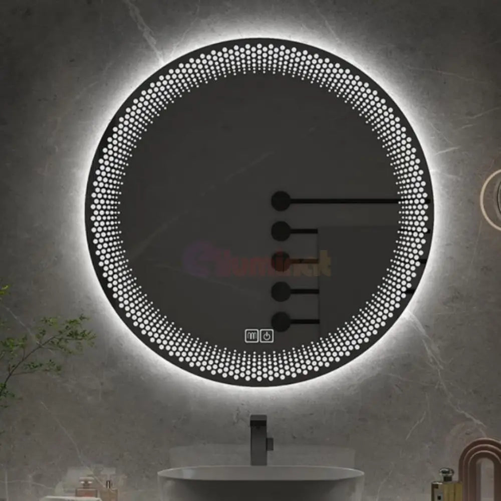 Oglinda LED Rotunda 60cm 3 Lumini Dezaburire si Touch E47S/60x60 FRAMELESS / 60CM LED MIRROR