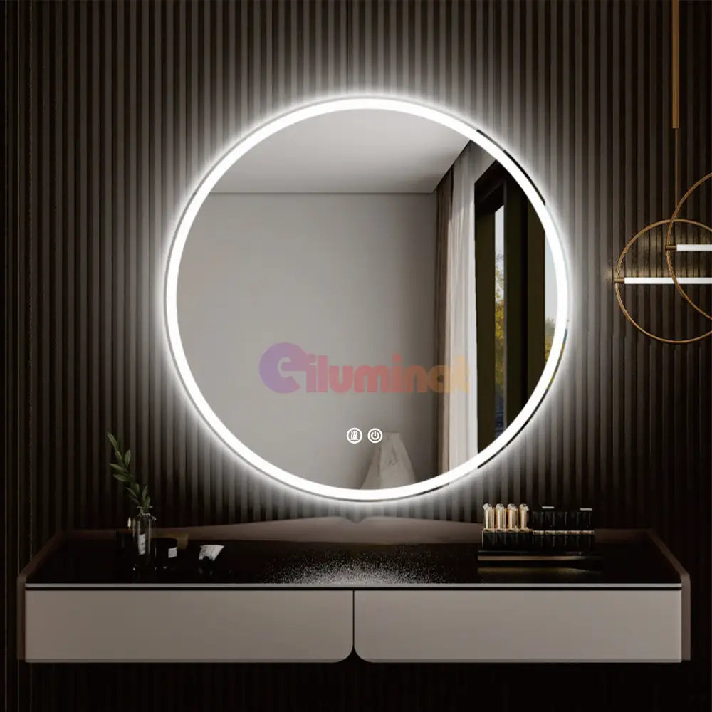 Oglinda Led Rotunda 60Cm Functie Dezaburire Si Touch J12 Mirror