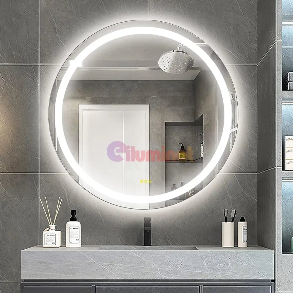 Oglinda Led Rotunda 60Cm Functie Dezaburire Si Touch J12 Mirror