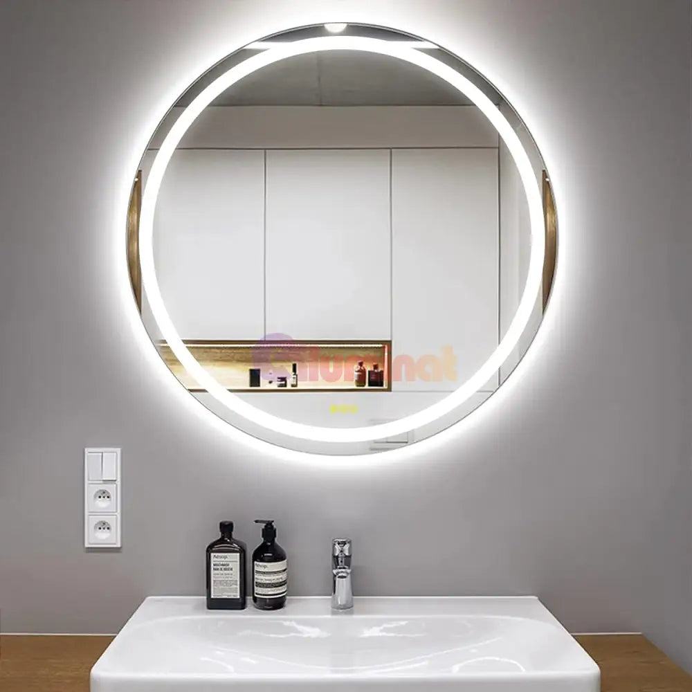 Oglinda Led Rotunda 60Cm Functie Dezaburire Si Touch J12 Mirror
