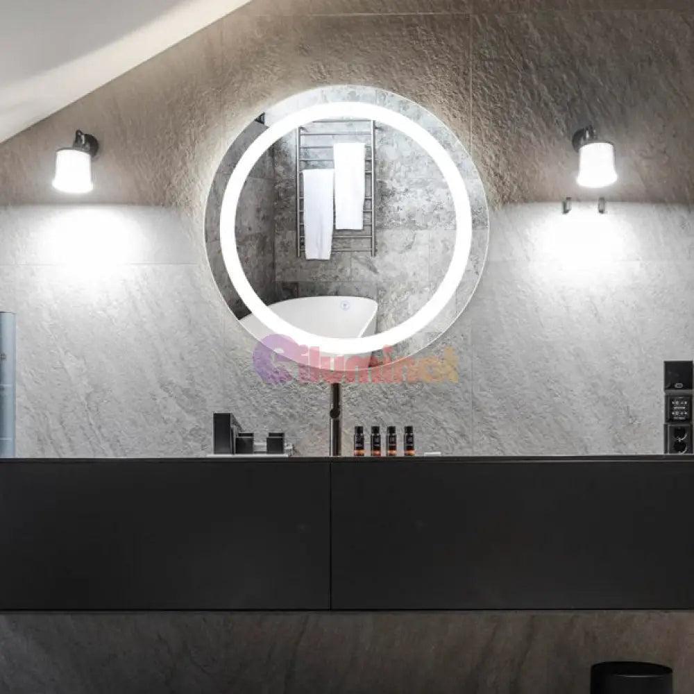 Oglinda Led Rotunda 60Cm Functie Dezaburire Si Touch J12 Mirror