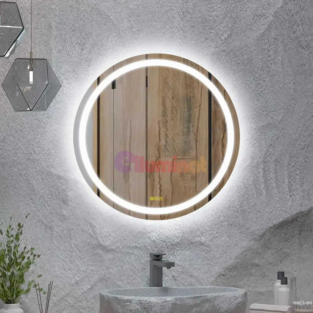 Oglinda Led Rotunda 60Cm Functie Dezaburire Si Touch J12 Mirror