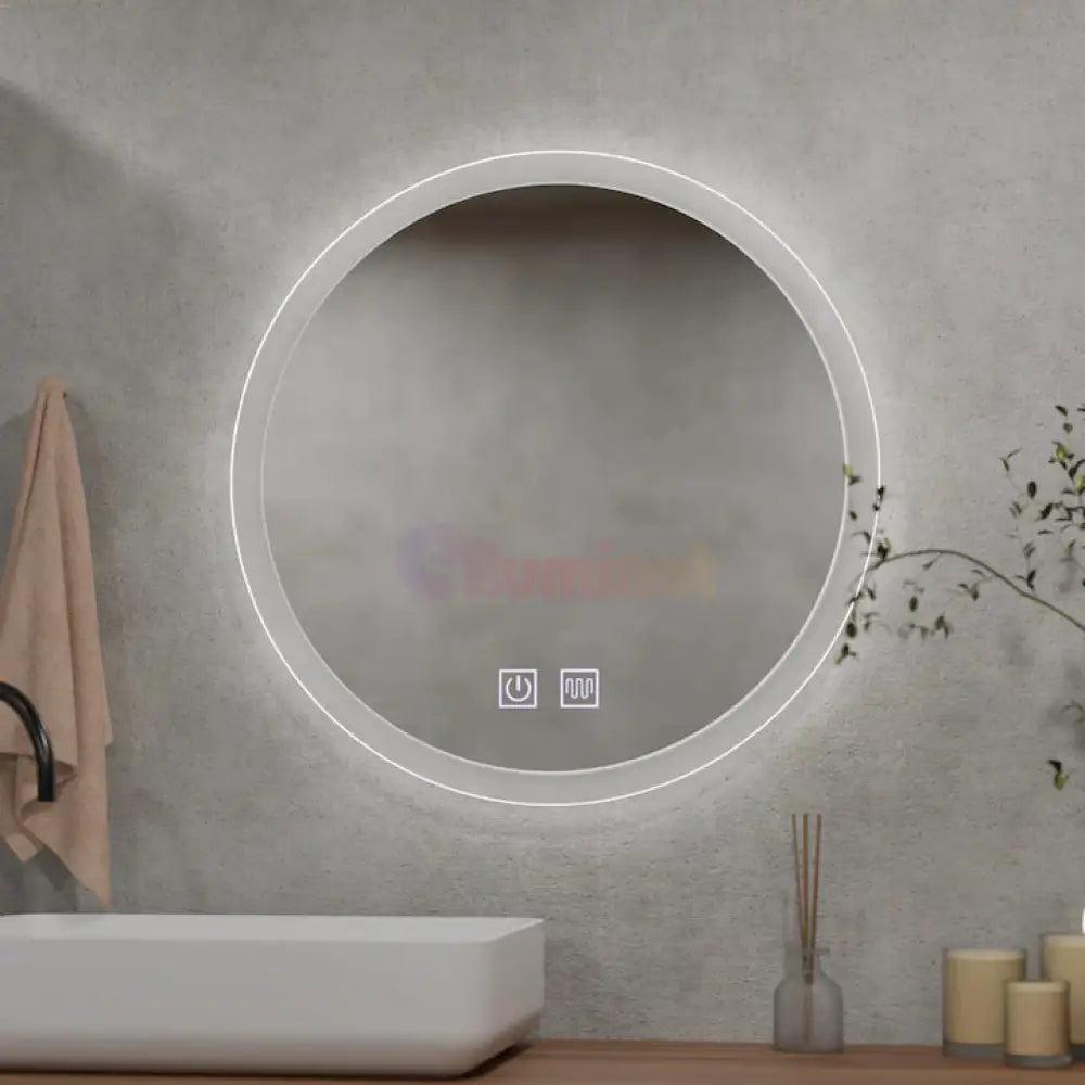 Oglinda LED Rotunda 70cm Functie Dezaburire si Touch E12S FRAMELESS / 70CM LED MIRROR