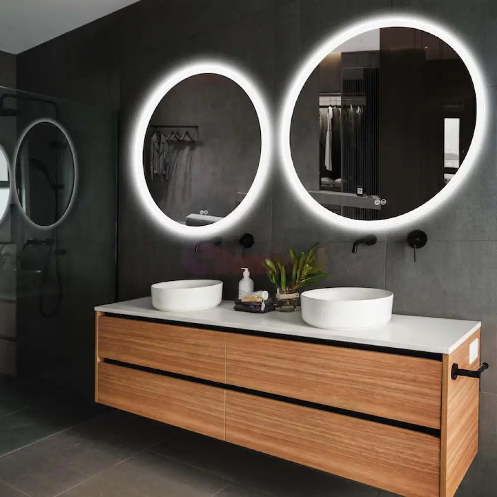 Oglinda LED Rotunda 70cm Functie Dezaburire si Touch E12S FRAMELESS / 70CM LED MIRROR
