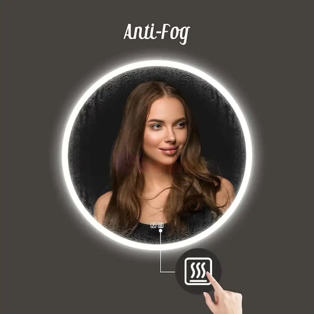 Oglinda LED Rotunda 70cm Functie Dezaburire si Touch E12S FRAMELESS / 70CM LED MIRROR