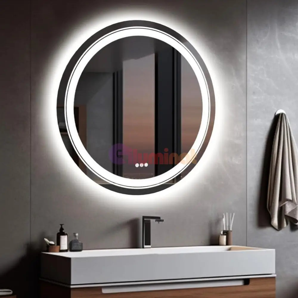 Oglinda Led Rotunda 70Cm Functie Dezaburire Si Touch J05 Mirror