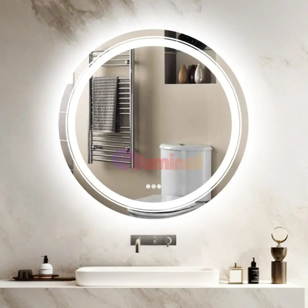 Oglinda Led Rotunda 70Cm Functie Dezaburire Si Touch J05 Mirror