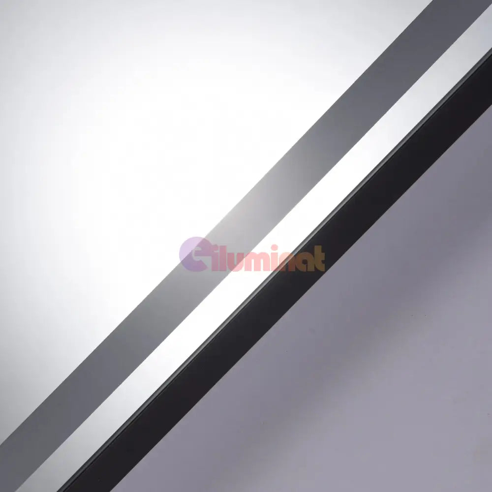 Oglinda LED Rotunda 80cm Rama Neagra Ceas Temperatura Touch si 3 Lumini NEAGRA / 80CM LED MIRROR