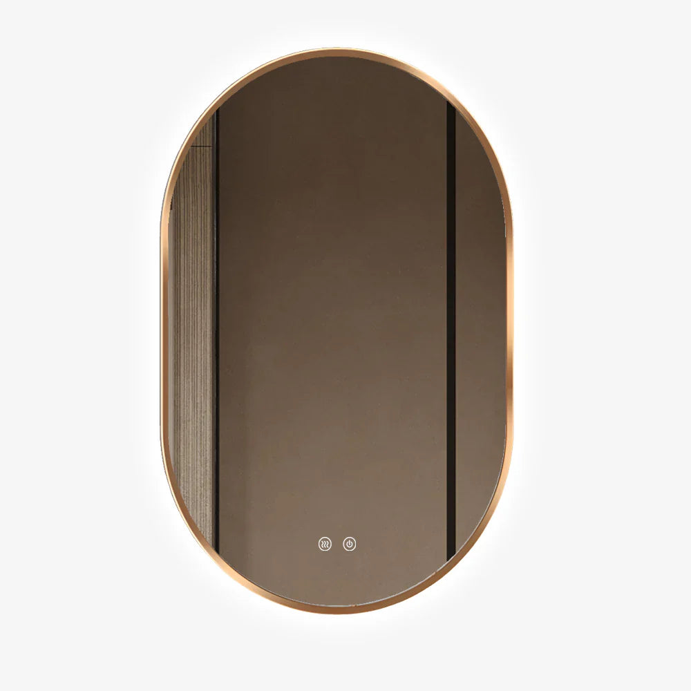 Oglinda LED si TOUCH Ovala 50x80cm Functie Dezaburire GOLD AURIE / 50X80CM LED MIRROR