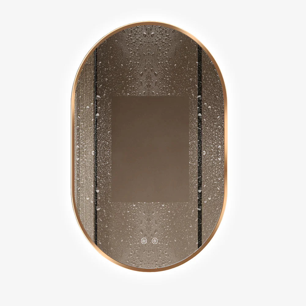 Oglinda LED si TOUCH Ovala 50x80cm Functie Dezaburire GOLD AURIE / 50X80CM LED MIRROR