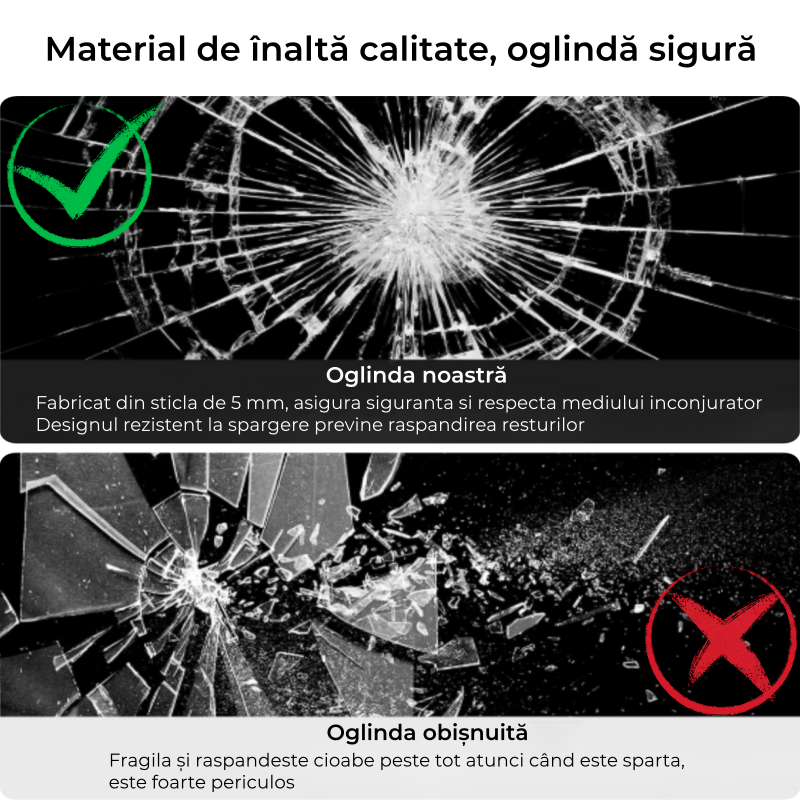 Oglinda Led 110X70Cm Rama Neagra Dezaburire Ceas Temperatura Touch Si 3 Lumini Od058/Bk Mirror