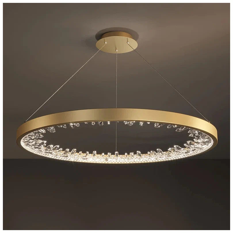 Lustra Led Ice-Age Gold 1 Segment Echivalent 200W Lighting Fixtures