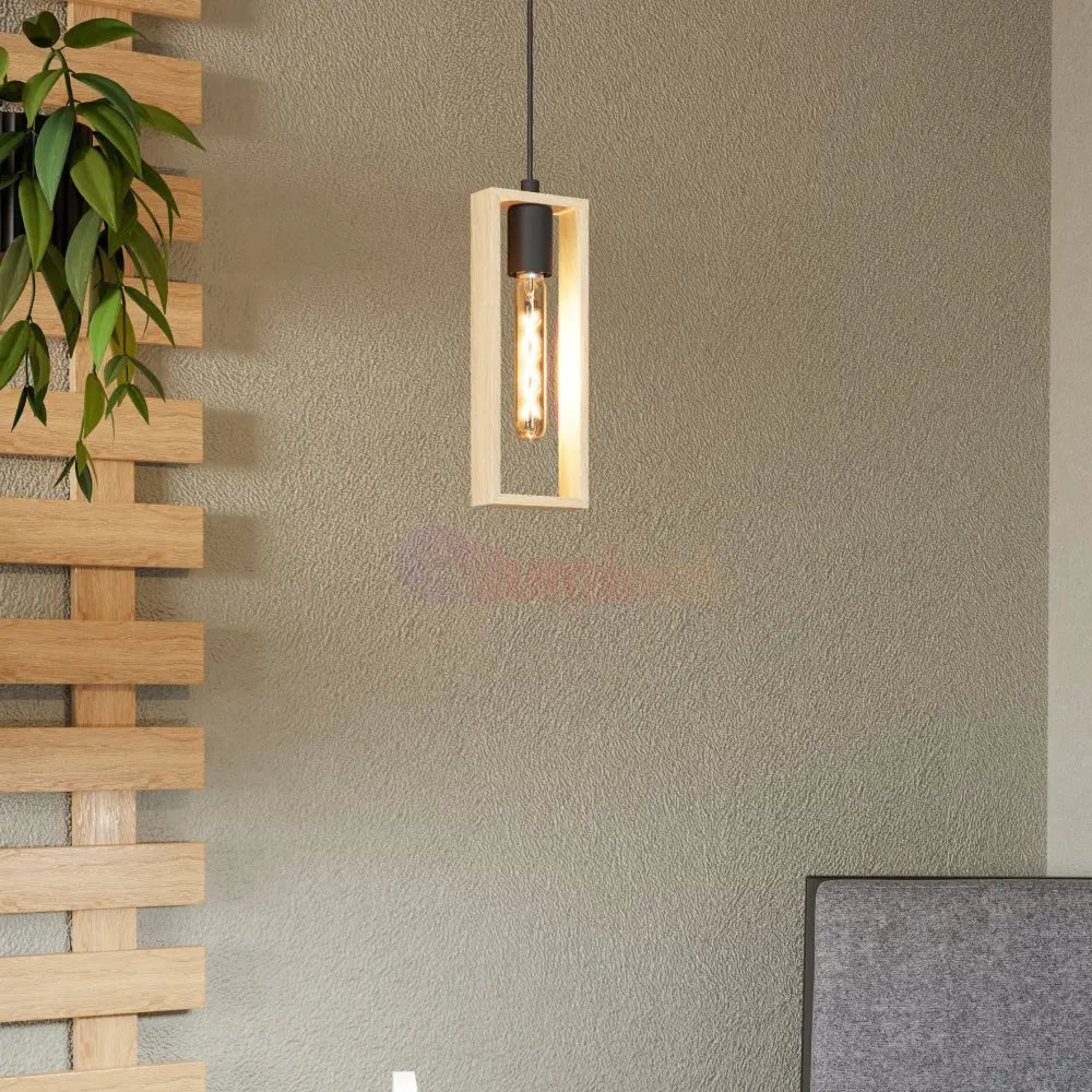 Pendul 1XE27 LITTLETON 49473 LEMN / VINTAGE SI RETRO DESIGN Lighting Fixtures